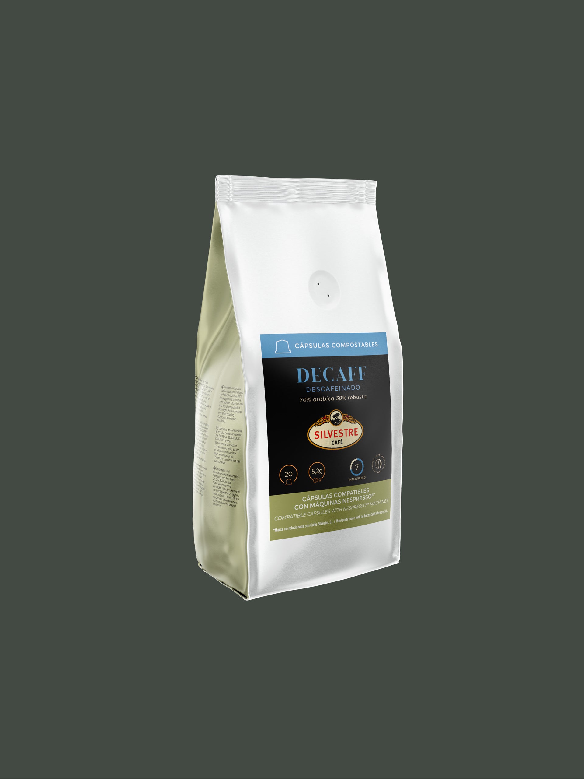 Decaff - Capsules Compatibles Nespresso Compostables - Café Silvestre
