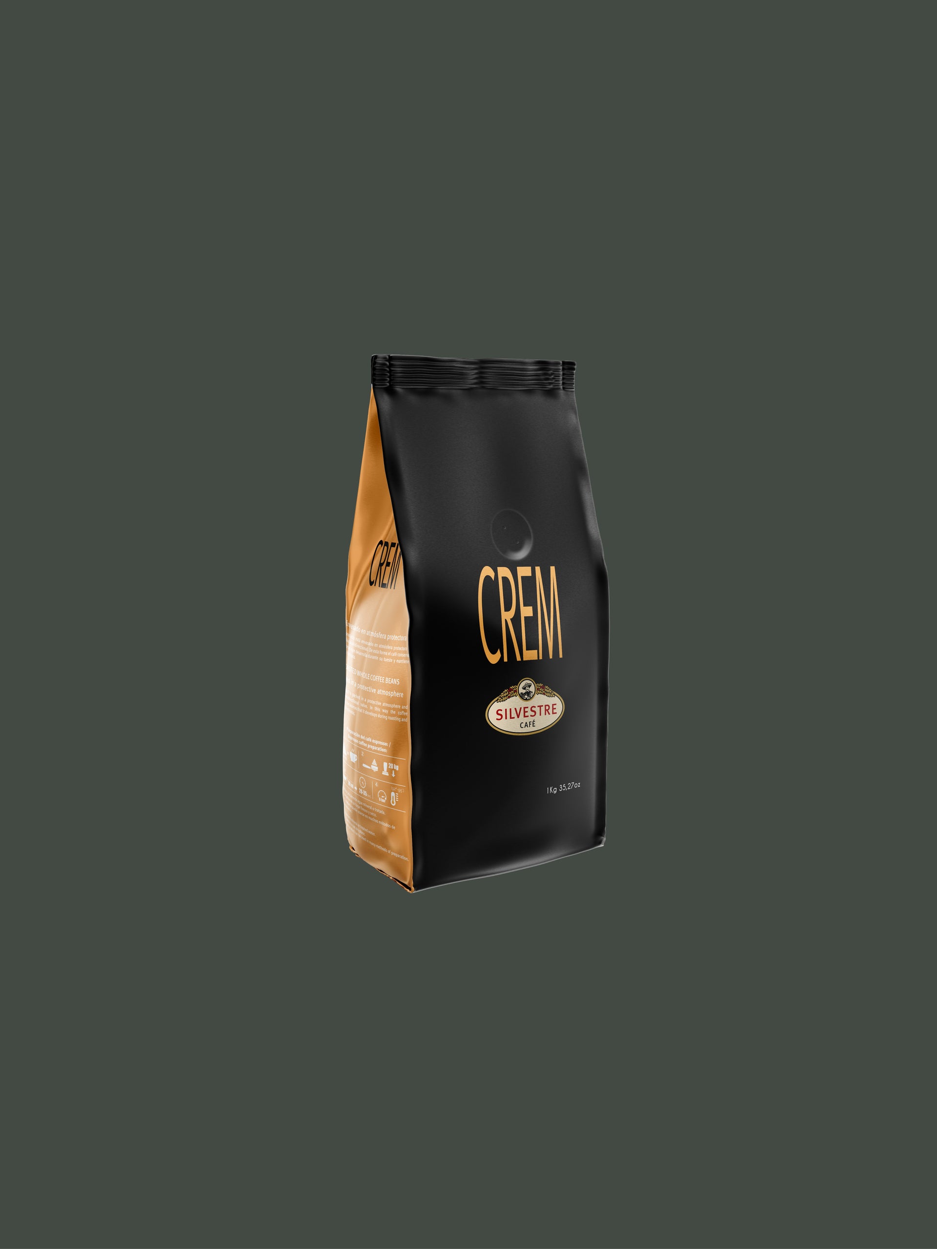 CREM - Café Grains : mélange Arabica-Robusta du Brésil et du Vietnam pour un café corsé et épicé