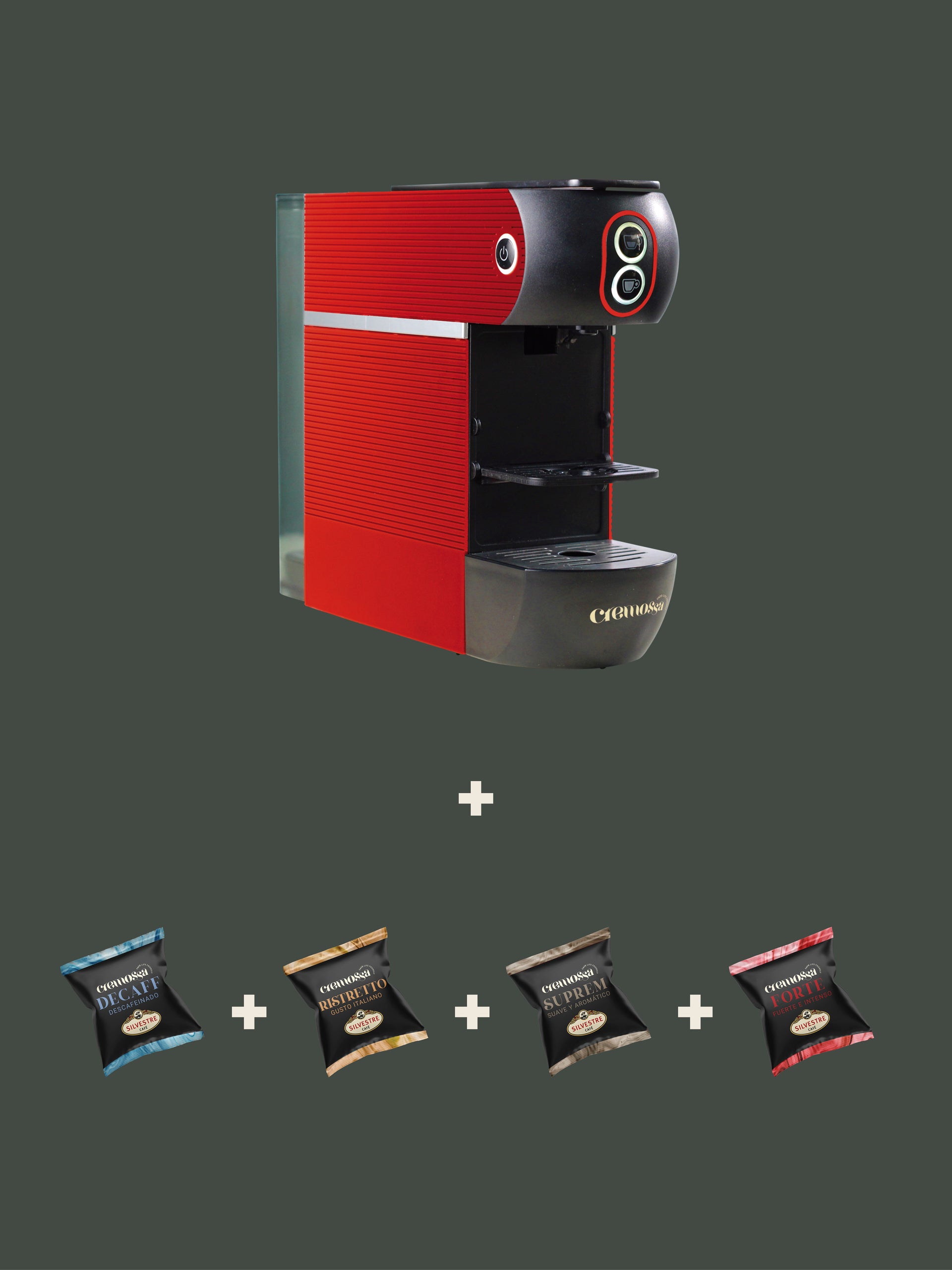 Pack Cremossa Plus - Machine à cafés + 56 capsules